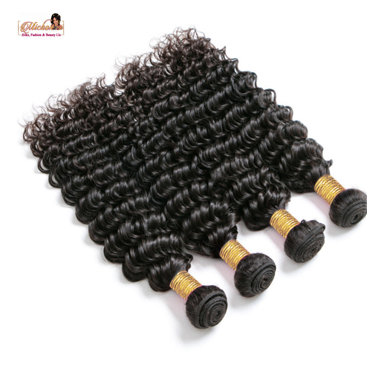 Virgin Hair Bundles-Deep Wave 12in, 14in and 16in